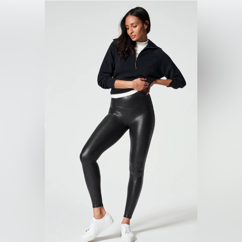 SPANX - Faux Leather Leggings - XL Petite